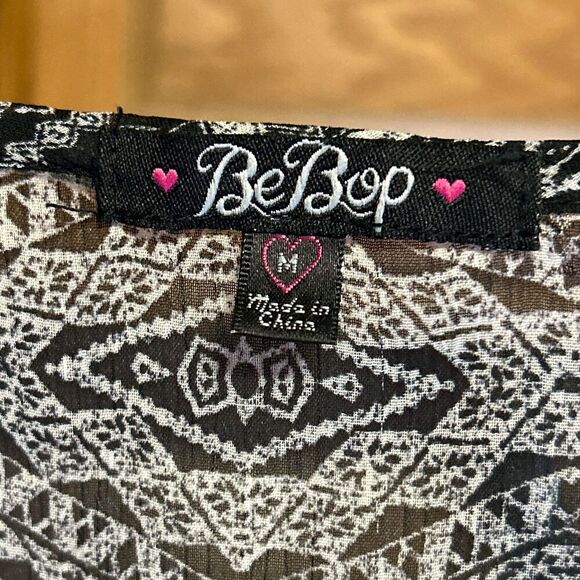 BeBop Black and White Print Dress - Size Medium - Picture 4 of 4